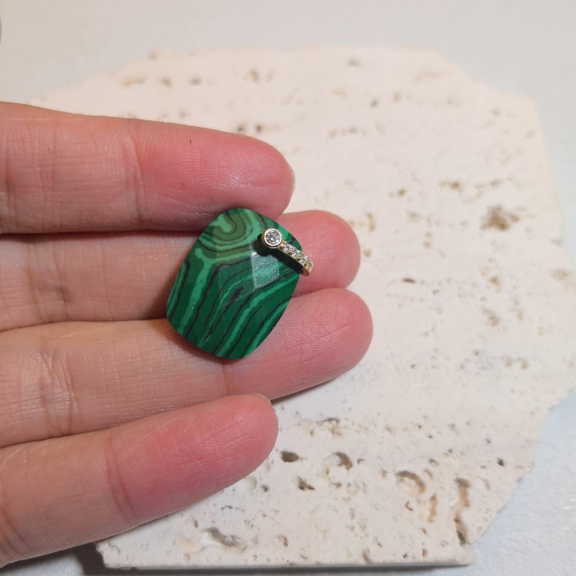 Natural Stone Pendant Necklace, Bohemian Style Gift